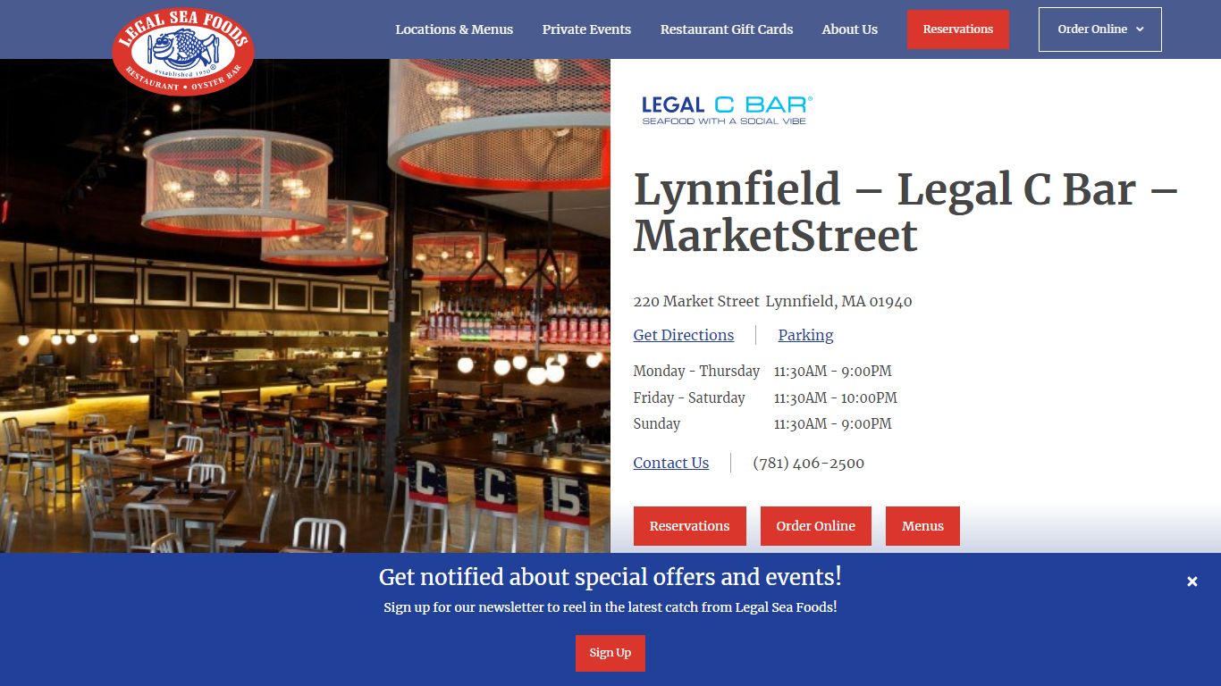 Lynnfield - Legal C Bar - MarketStreet - Legal Sea Foods